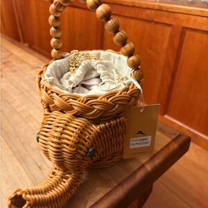 Tommy Bahama Wicker Elephant Bag